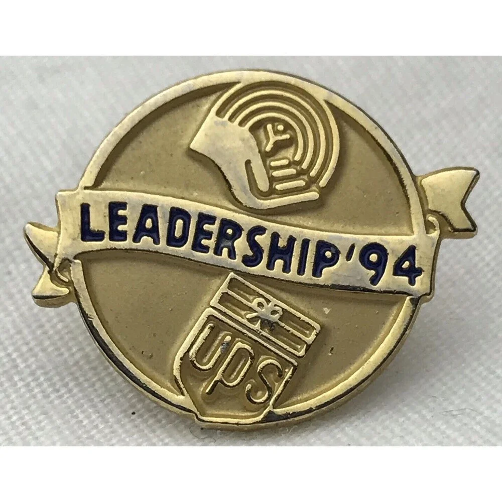 United Way UPS Leadership 94 Vintage Pin 90s Gold Tone Metal